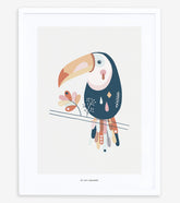 PARADISIO - Affiche encadrée enfant - Toucan sur sa branche